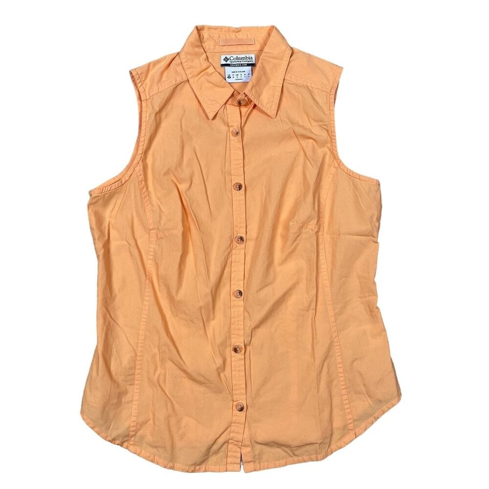 Columbia Bright Orange‎ Womens Button Down Vest Size Medium